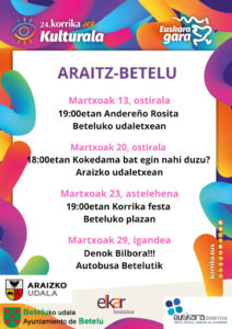 Korrikaren programa Araitz eta Betelun